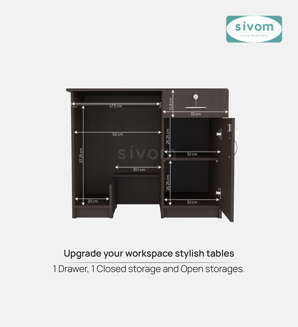 Sivom furniture SIVOM Atom Study/Home Office Engineered Wood Computer Desk for Modern Homes | Elegant Design & Premium Finish (Copy)