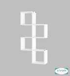 Sivom SIVOM AURA Multipurpose Modular Wall Racks/Shelves/Organiser/Décor Particle Board Wall Shelf (Number of Shelves - 7, ) for Modern Homes | Elegant Design & Premium Finish