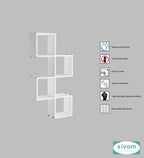 Sivom SIVOM AURA Multipurpose Modular Wall Racks/Shelves/Organiser/Décor Particle Board Wall Shelf (Number of Shelves - 7, ) for Modern Homes | Elegant Design & Premium Finish