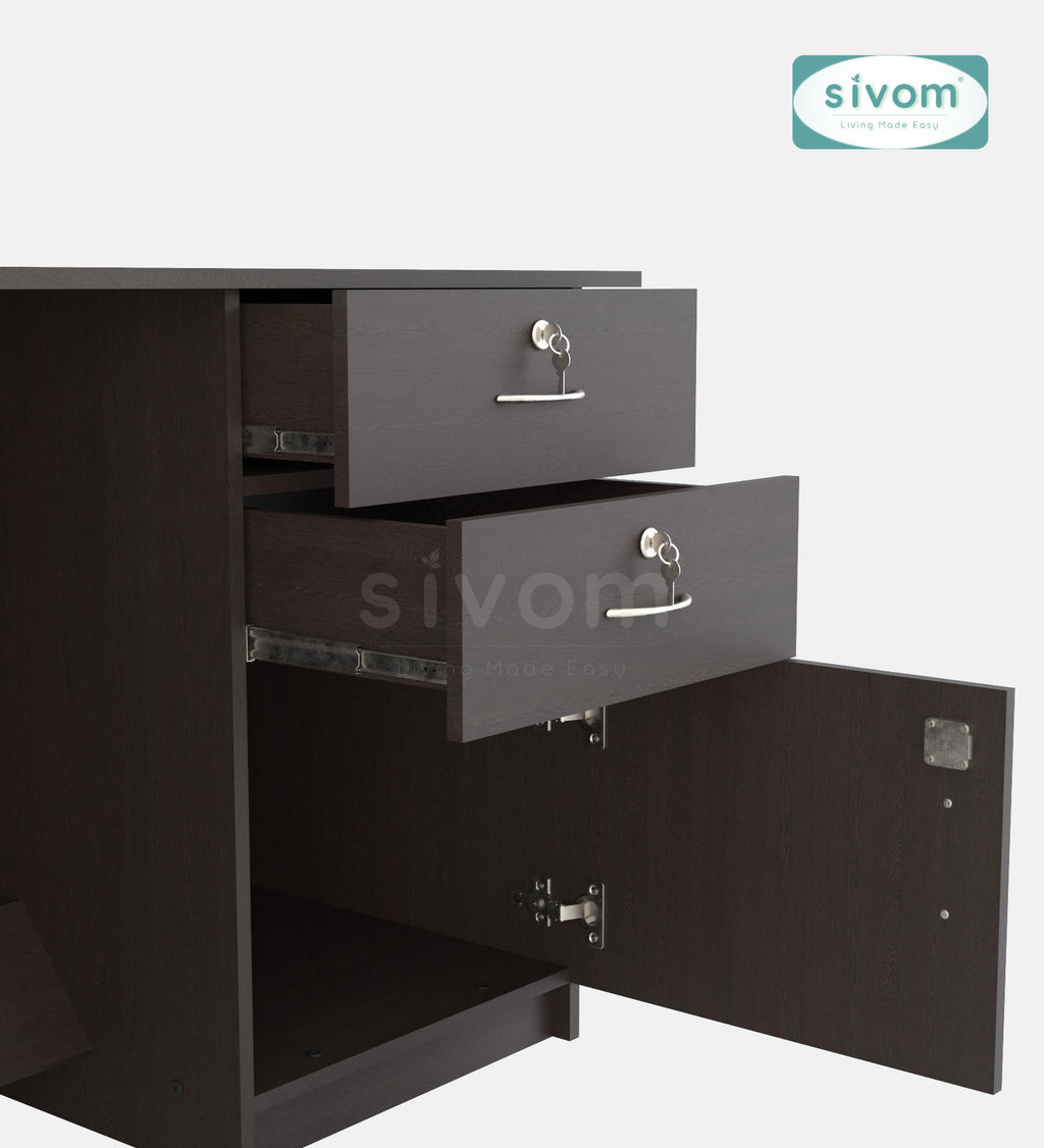 SIVOM Aurora Engineered Wood Executive Desk | Elegant Design & Premium Finish