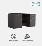 SIVOM Aurora Engineered Wood Executive Desk | Elegant Design & Premium Finish