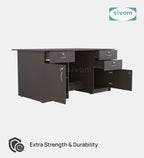 SIVOM Aurora Engineered Wood Executive Desk | Elegant Design & Premium Finish