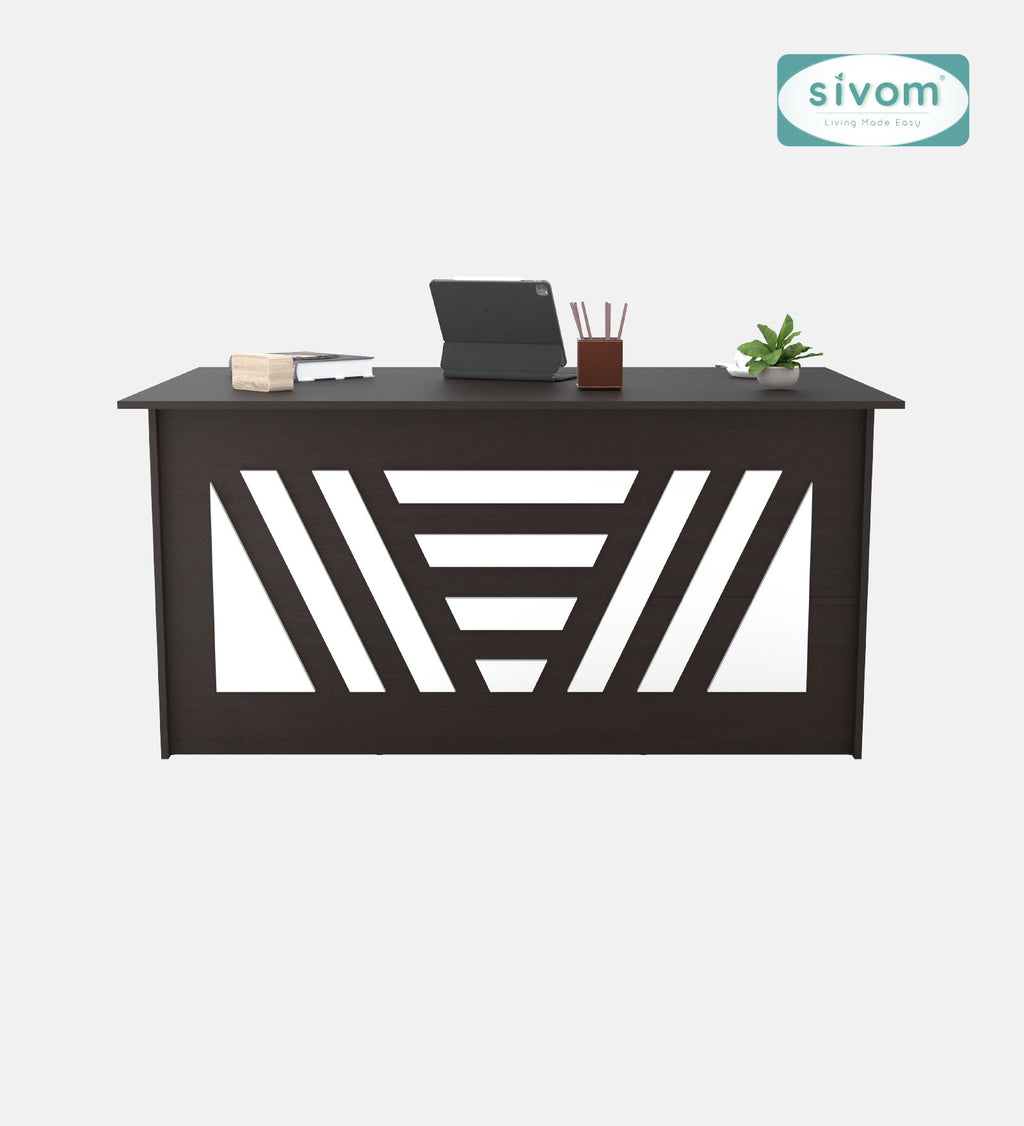 SIVOM Aurora Engineered Wood Executive Desk | Elegant Design & Premium Finish