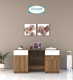 SIVOM Aurora Engineered Wood Executive Desk | Elegant Design & Premium Finish