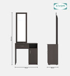 Sivom SIVOM Austin Dressing Table with Stool Engineered Wood Dressing Table for Modern Homes | Elegant Design & Premium Finish