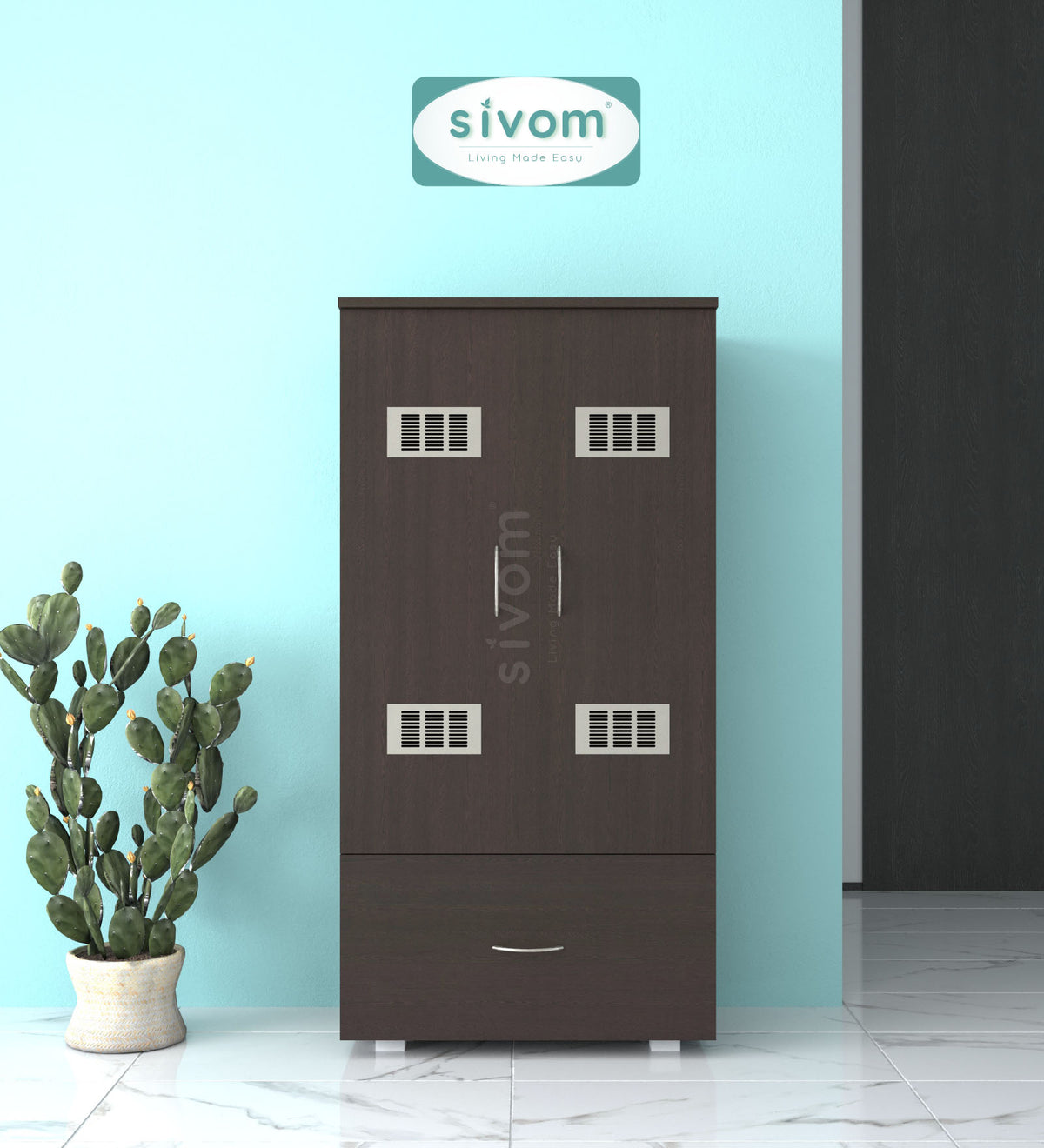 SIVOM Badger Laundry Engineered Wood Unit for Modern Homes | Elegant Design & Premium Finish
