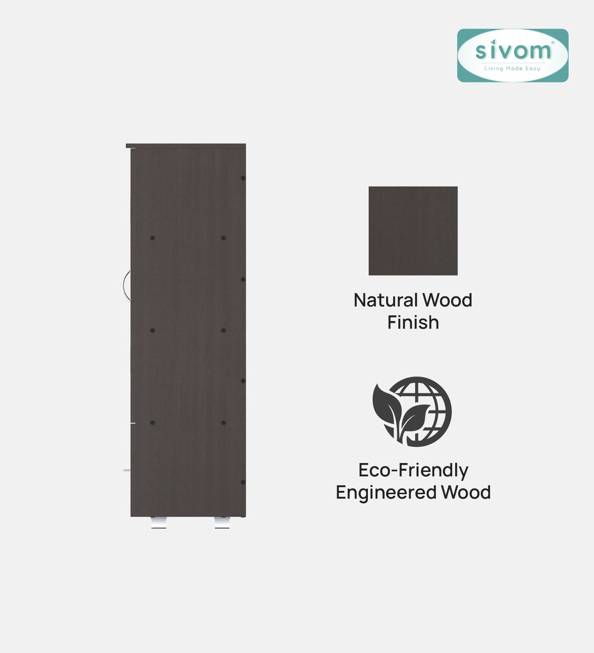SIVOM Badger Laundry Engineered Wood Unit for Modern Homes | Elegant Design & Premium Finish