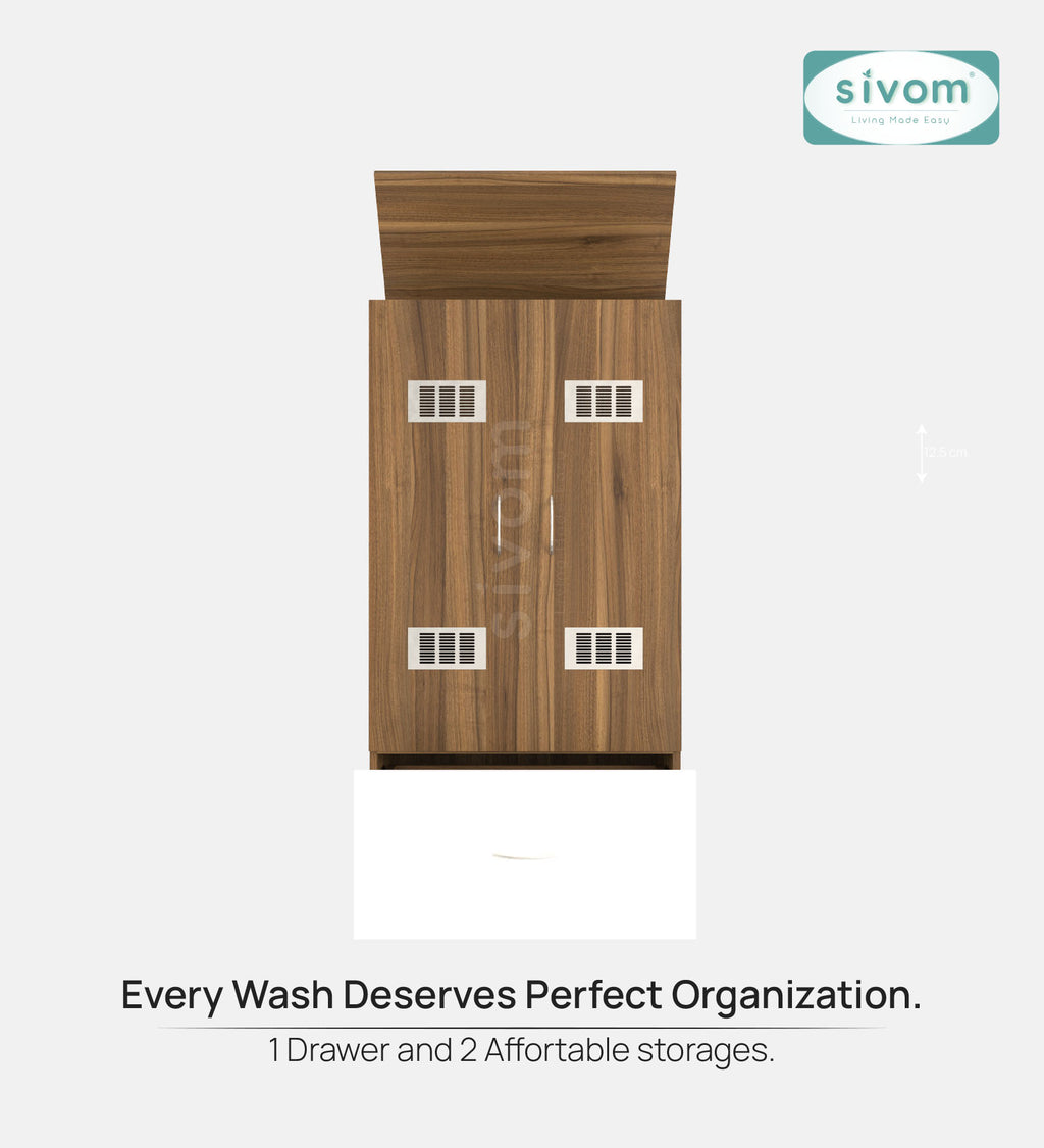 SIVOM Badger Laundry Engineered Wood Unit for Modern Homes | Elegant Design & Premium Finish
