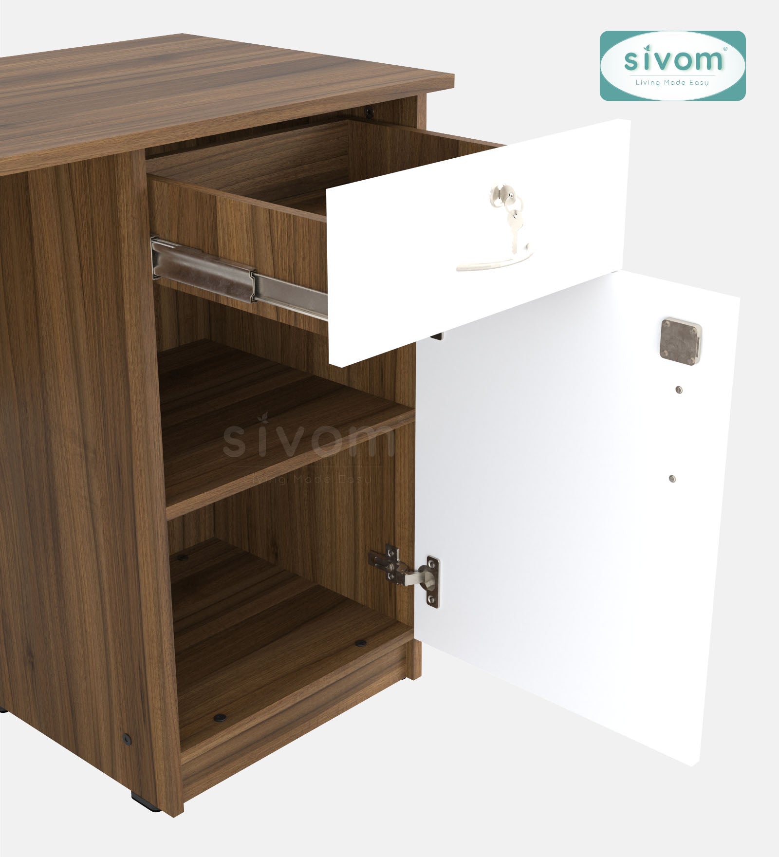Sivom SIVOM Bella Multipurpose Study/Home/Office Table Engineered Wood Study Table for Modern Homes | Elegant Design & Premium Finish