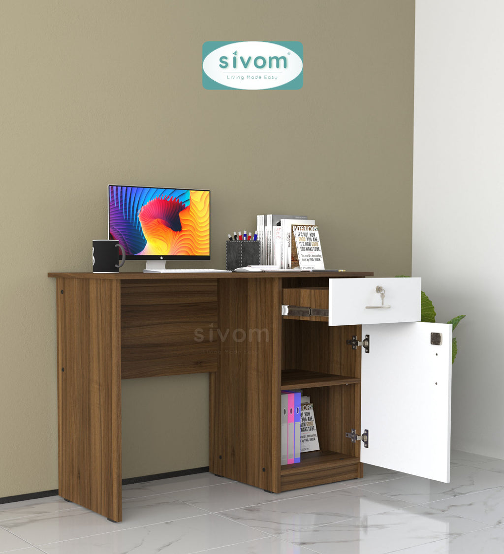 Sivom SIVOM Bella Multipurpose Study/Home/Office Table Engineered Wood Study Table for Modern Homes | Elegant Design & Premium Finish