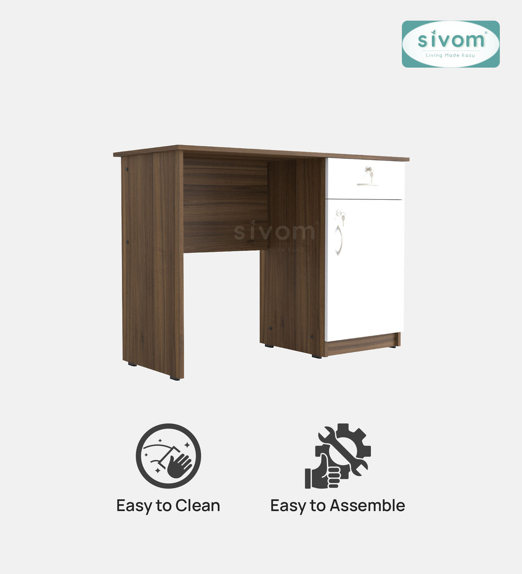 Sivom SIVOM Bella Multipurpose Study/Home/Office Table Engineered Wood Study Table for Modern Homes | Elegant Design & Premium Finish