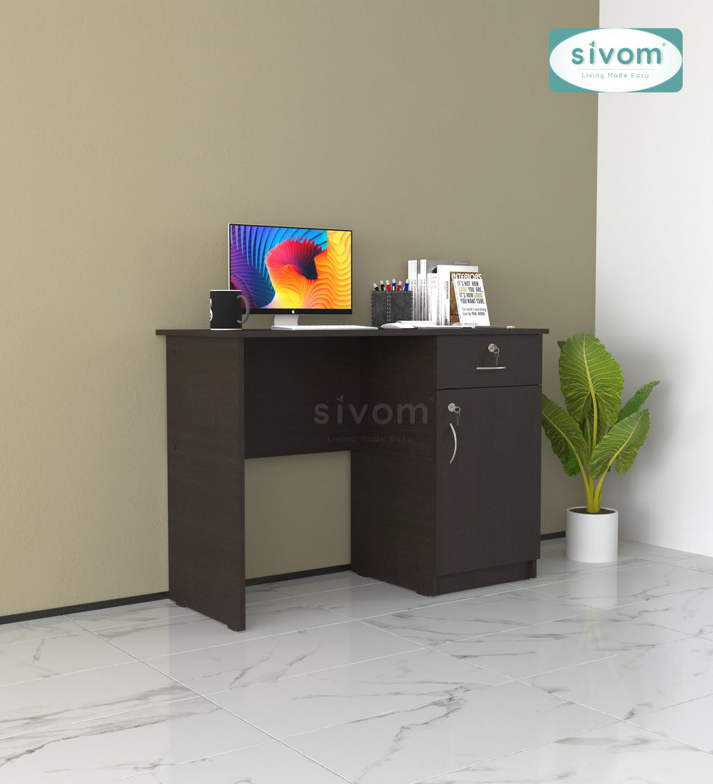 Sivom SIVOM Bella Multipurpose Study/Home/Office Table Engineered Wood Study Table for Modern Homes | Elegant Design & Premium Finish