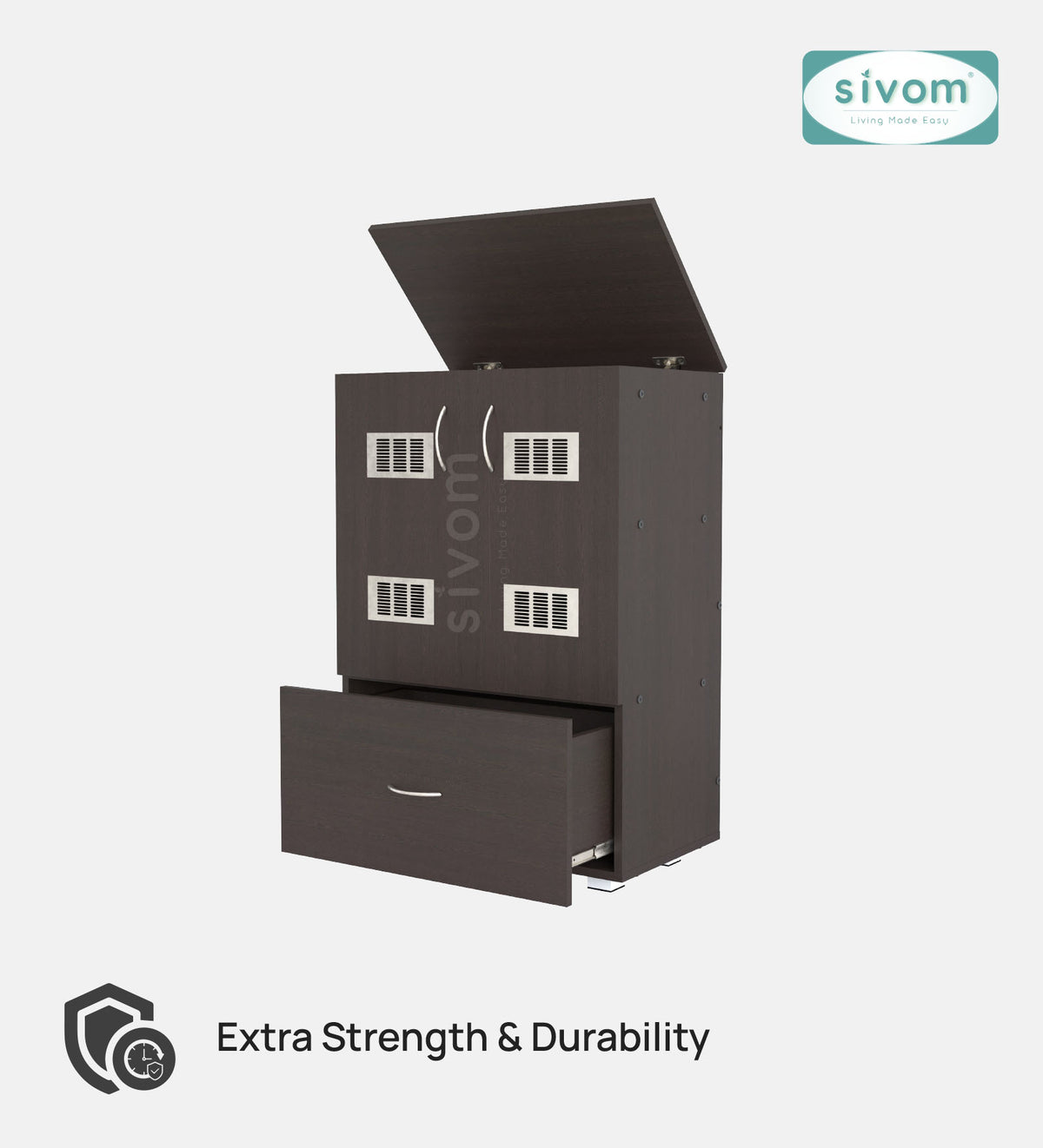 SIVOM Bloom Laundry Engineered Wood Unit for Modern Homes | Elegant Design & Premium Finish