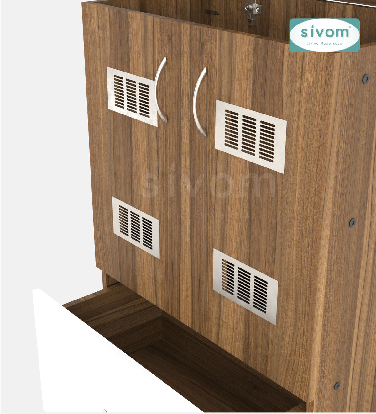 SIVOM Bloom Laundry Engineered Wood Unit for Modern Homes | Elegant Design & Premium Finish