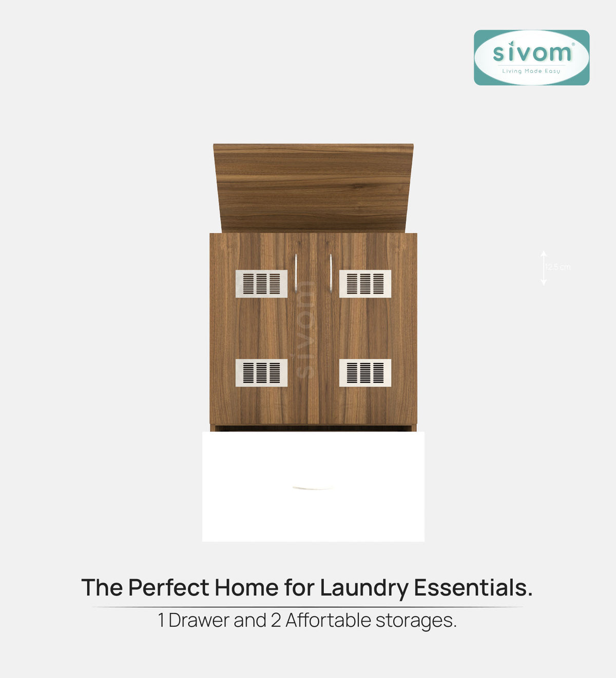 SIVOM Bloom Laundry Engineered Wood Unit for Modern Homes | Elegant Design & Premium Finish