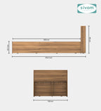 Sivom SIVOM Bolton Single Bed with Storage Engineered Wood Single Box Bed for Modern Homes | Elegant Design & Premium Finish