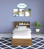 Sivom SIVOM Bolton Single Bed with Storage Engineered Wood Single Box Bed for Modern Homes | Elegant Design & Premium Finish