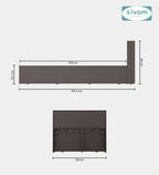Sivom SIVOM Bolton Single Bed with Storage Engineered Wood Single Box Bed for Modern Homes | Elegant Design & Premium Finish