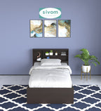 Sivom SIVOM Bolton Single Bed with Storage Engineered Wood Single Box Bed for Modern Homes | Elegant Design & Premium Finish