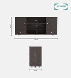 SIVOM Brio Multipurpose TV Unit fits upto 43 inch with Storage Engineered Wood TV Entertainment Unit for Modern Homes | Elegant Design & Premium Finish