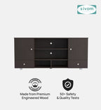 SIVOM Brio Multipurpose TV Unit fits upto 43 inch with Storage Engineered Wood TV Entertainment Unit for Modern Homes | Elegant Design & Premium Finish