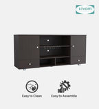 SIVOM Brio Multipurpose TV Unit fits upto 43 inch with Storage Engineered Wood TV Entertainment Unit for Modern Homes | Elegant Design & Premium Finish