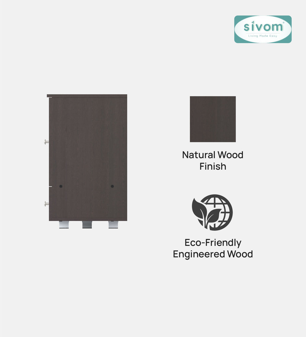 SIVOM Brio Multipurpose TV Unit fits upto 43 inch with Storage Engineered Wood TV Entertainment Unit for Modern Homes | Elegant Design & Premium Finish