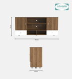 SIVOM Brio Multipurpose TV Unit fits upto 43 inch with Storage Engineered Wood TV Entertainment Unit for Modern Homes | Elegant Design & Premium Finish