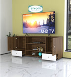 SIVOM Brio Multipurpose TV Unit fits upto 43 inch with Storage Engineered Wood TV Entertainment Unit for Modern Homes | Elegant Design & Premium Finish