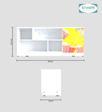 Sivom SIVOM Bristo Digital Printed Multipurpose TV Unit fits upto 55 inch with Storage Engineered Wood TV Entertainment Unit for Modern Homes | Elegant Design & Premium Finish