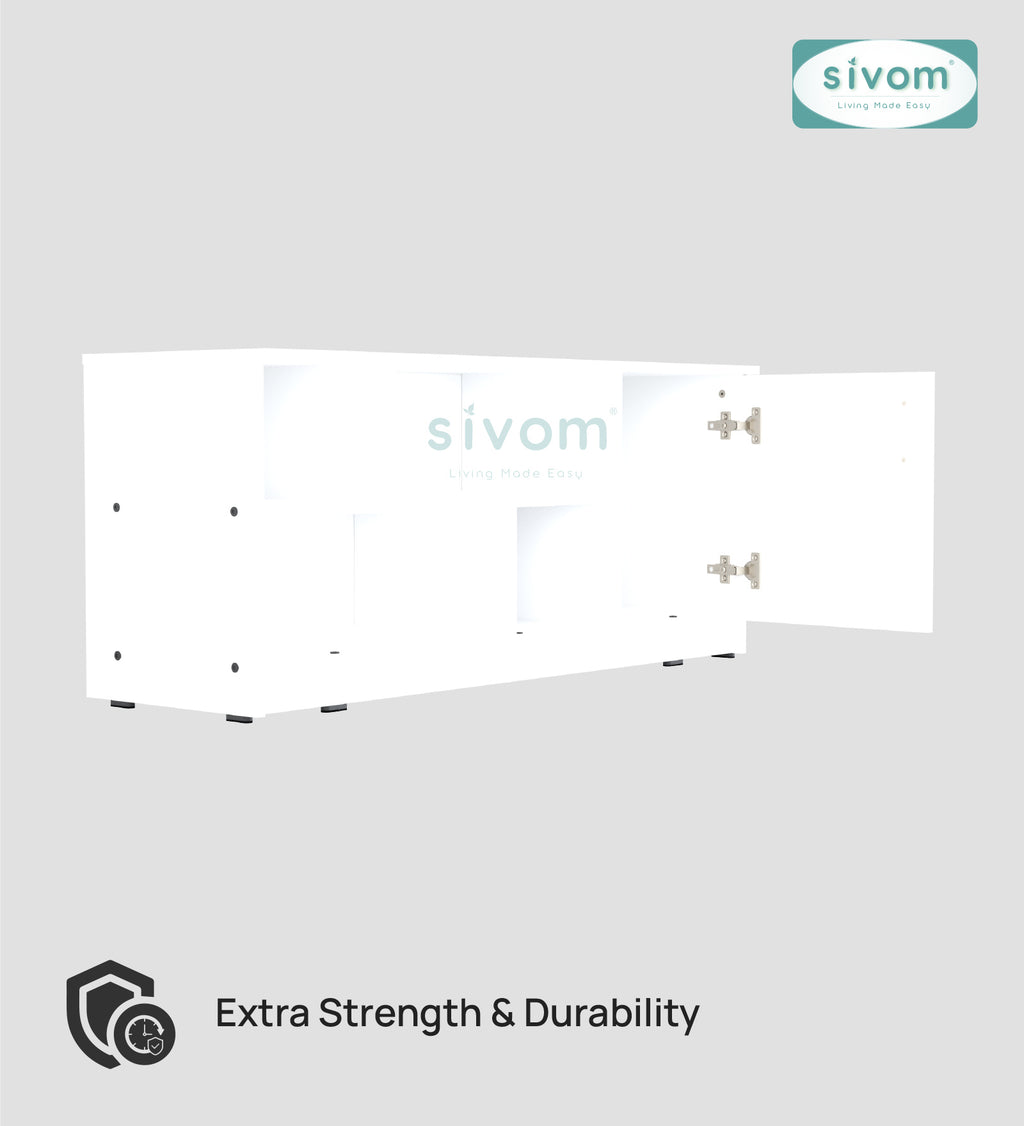 Sivom SIVOM Bristo Digital Printed Multipurpose TV Unit fits upto 55 inch with Storage Engineered Wood TV Entertainment Unit for Modern Homes | Elegant Design & Premium Finish