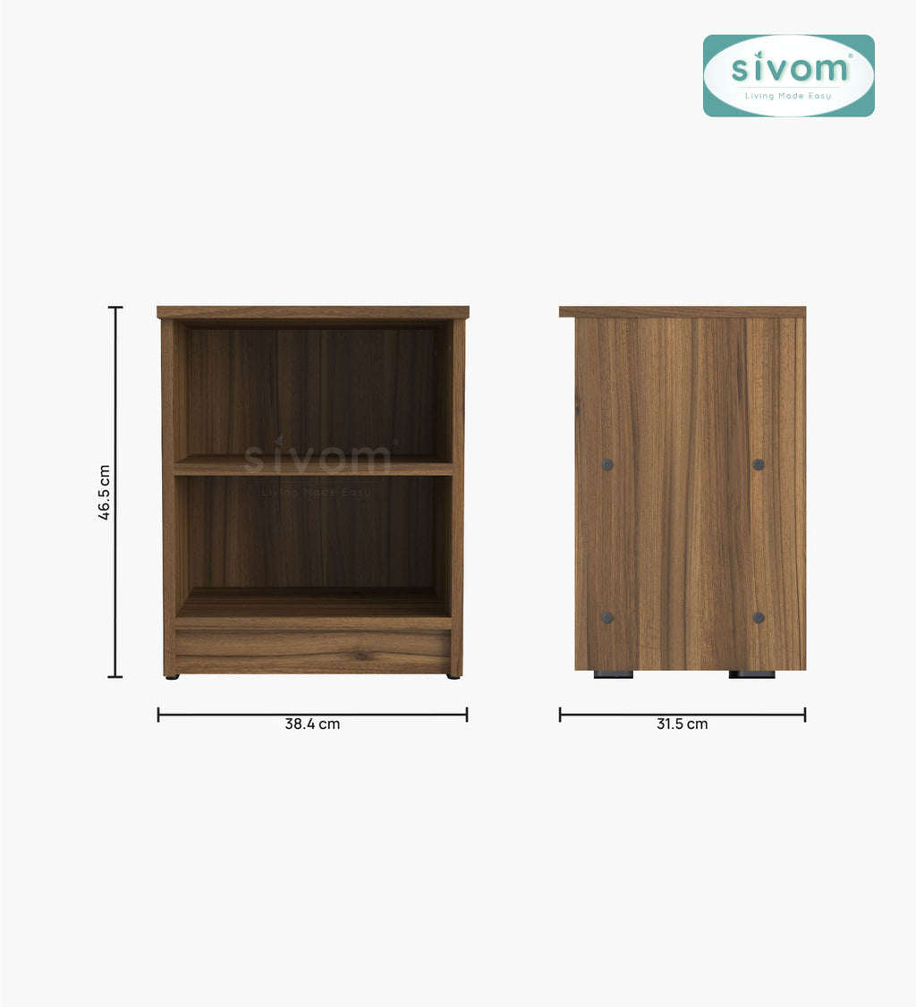 Sivom SIVOM Britto Multipurpose Side Table Engineered Wood Bedside Table for Modern Homes | Elegant Design & Premium Finish