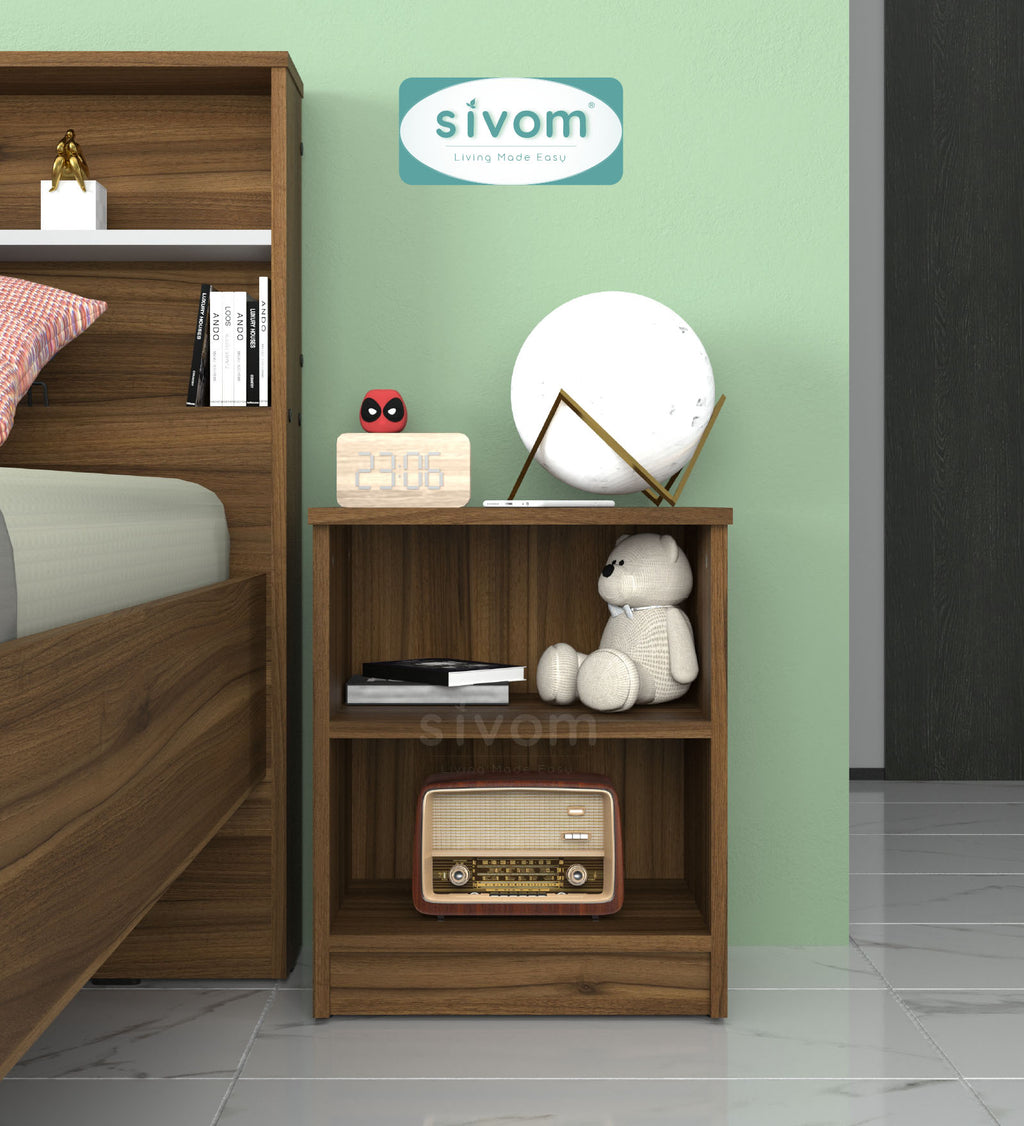 Sivom SIVOM Britto Multipurpose Side Table Engineered Wood Bedside Table for Modern Homes | Elegant Design & Premium Finish