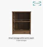 Sivom SIVOM Britto Multipurpose Side Table Engineered Wood Bedside Table for Modern Homes | Elegant Design & Premium Finish