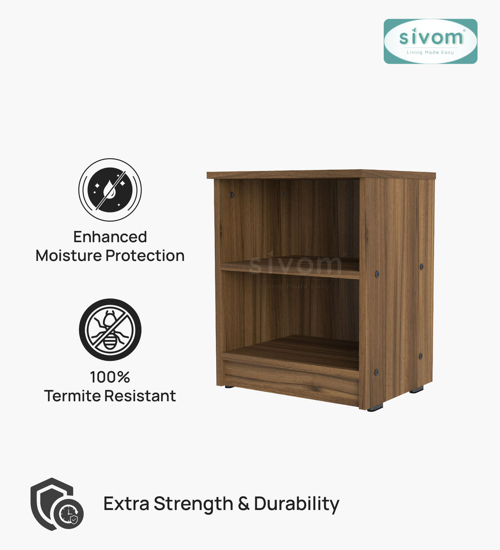 Sivom SIVOM Britto Multipurpose Side Table Engineered Wood Bedside Table for Modern Homes | Elegant Design & Premium Finish