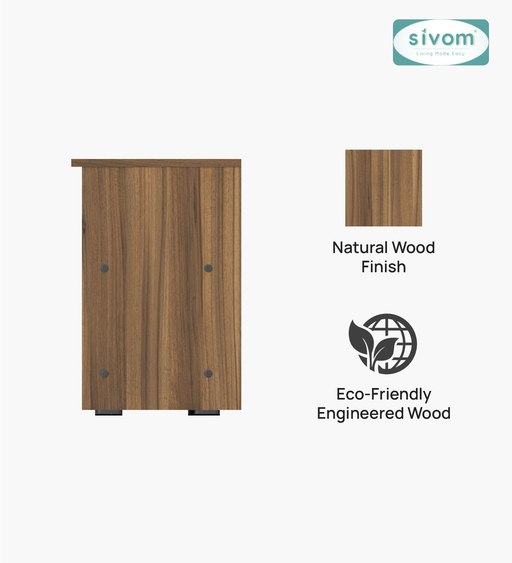 Sivom SIVOM Britto Multipurpose Side Table Engineered Wood Bedside Table for Modern Homes | Elegant Design & Premium Finish
