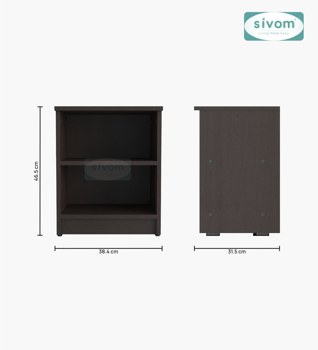 Sivom SIVOM Britto Multipurpose Side Table Engineered Wood Bedside Table for Modern Homes | Elegant Design & Premium Finish