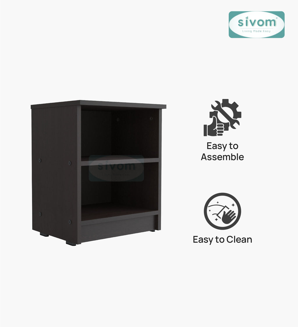 Sivom SIVOM Britto Multipurpose Side Table Engineered Wood Bedside Table for Modern Homes | Elegant Design & Premium Finish