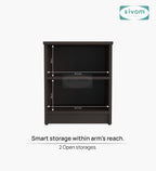 Sivom SIVOM Britto Multipurpose Side Table Engineered Wood Bedside Table for Modern Homes | Elegant Design & Premium Finish