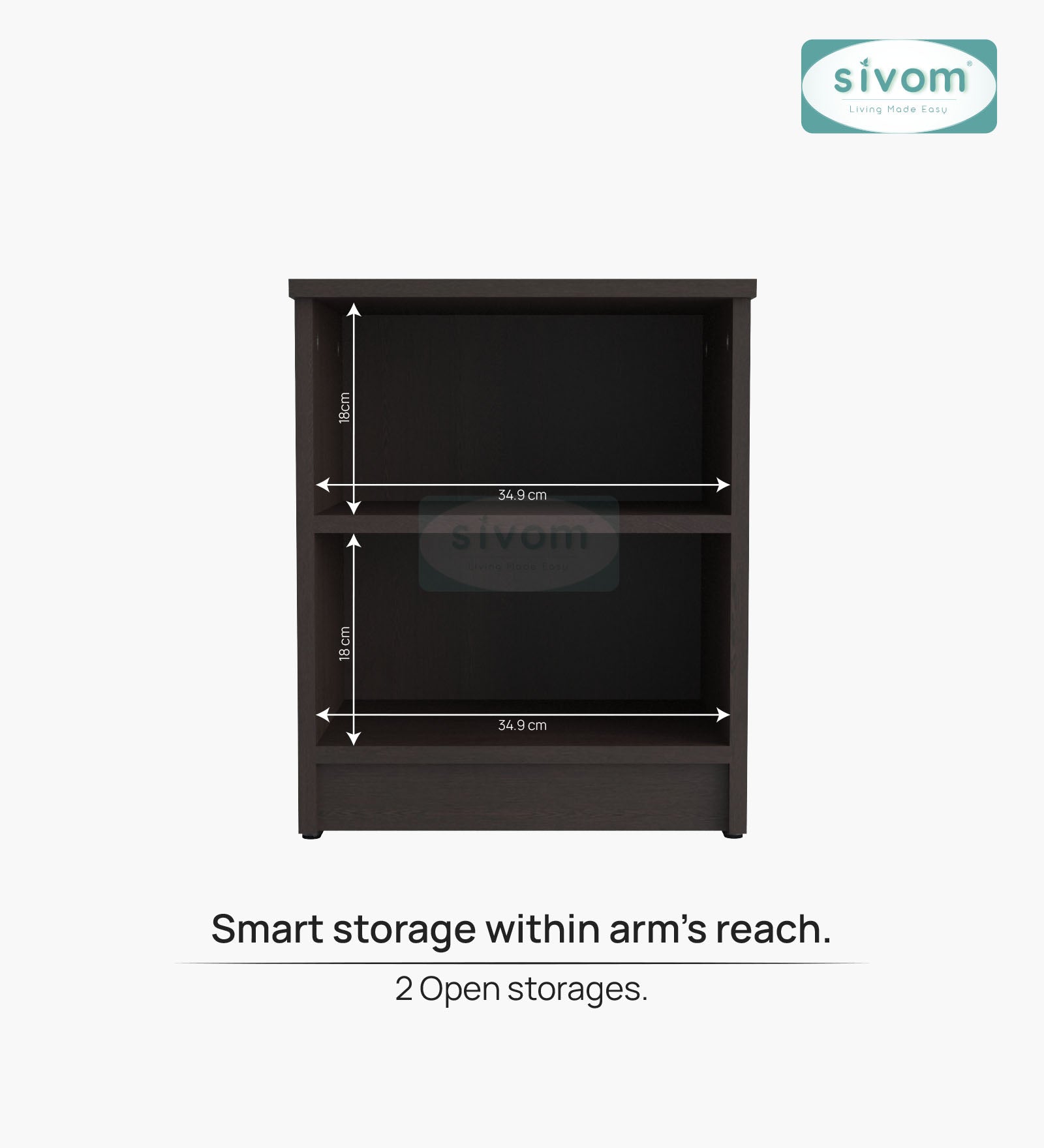 Sivom SIVOM Britto Multipurpose Side Table Engineered Wood Bedside Table for Modern Homes | Elegant Design & Premium Finish