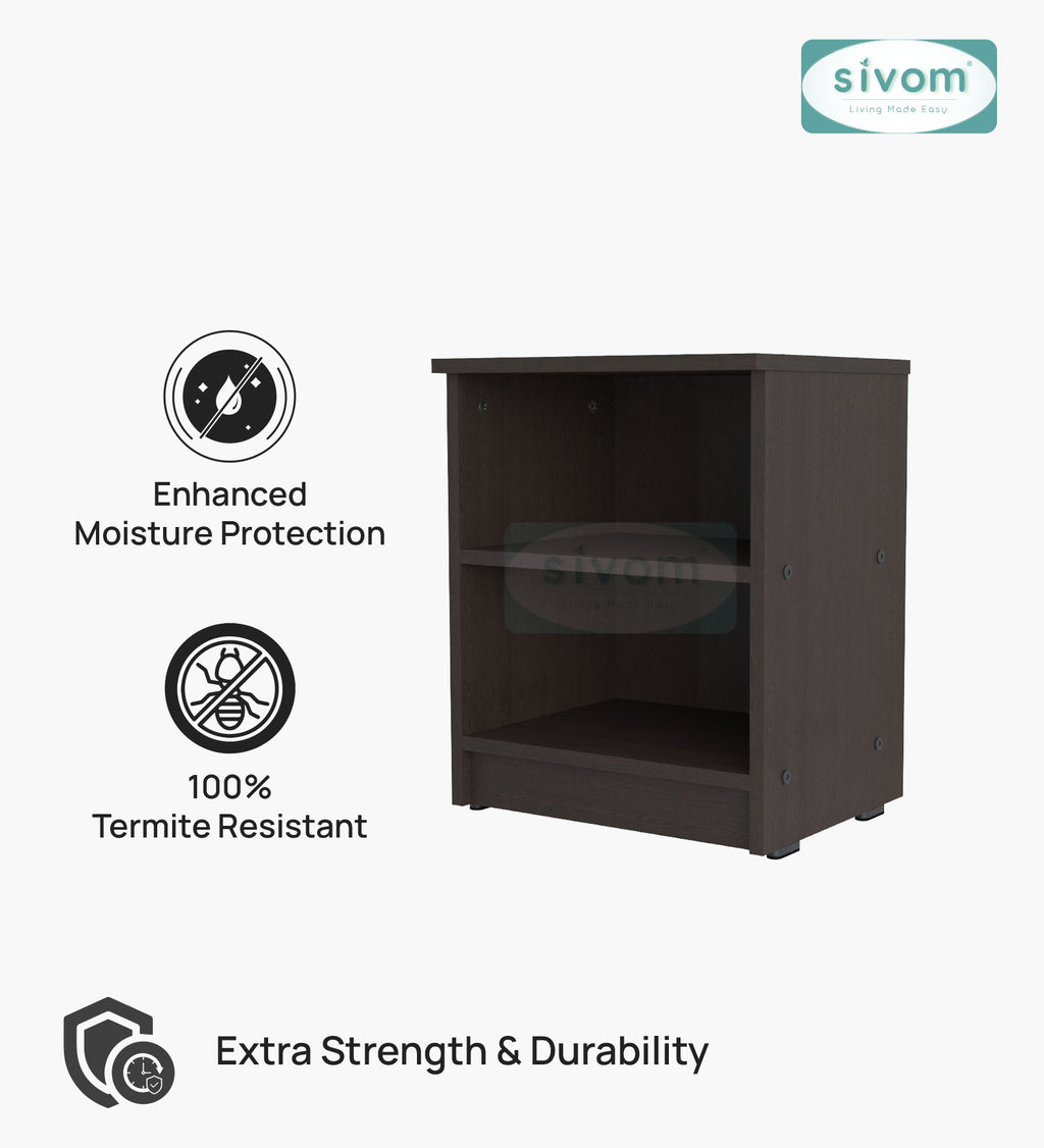 Sivom SIVOM Britto Multipurpose Side Table Engineered Wood Bedside Table for Modern Homes | Elegant Design & Premium Finish