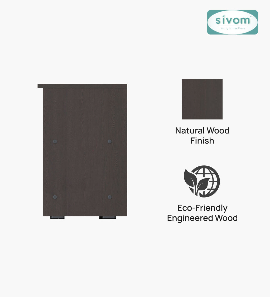 Sivom SIVOM Britto Multipurpose Side Table Engineered Wood Bedside Table for Modern Homes | Elegant Design & Premium Finish