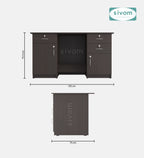 SIVOM Brook Engineered Wood Executive Desk | Elegant Design & Premium Finish