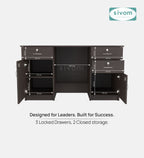 SIVOM Brook Engineered Wood Executive Desk | Elegant Design & Premium Finish