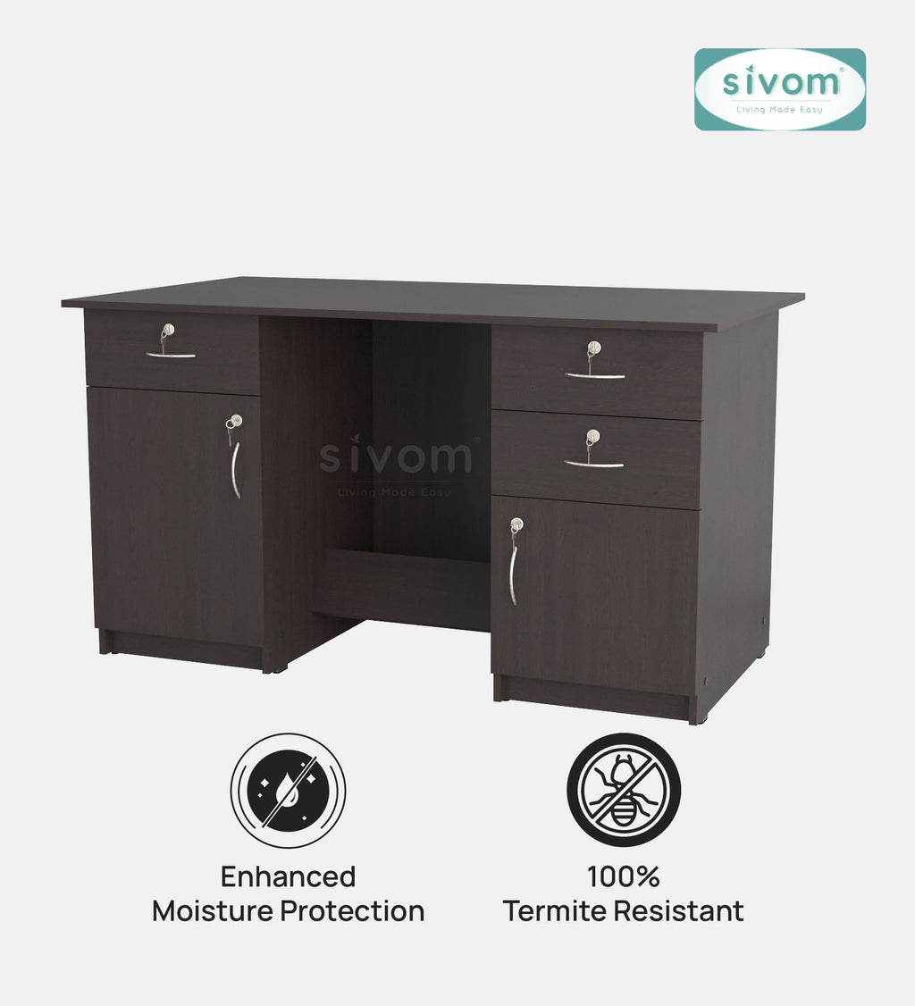 SIVOM Brook Engineered Wood Executive Desk | Elegant Design & Premium Finish