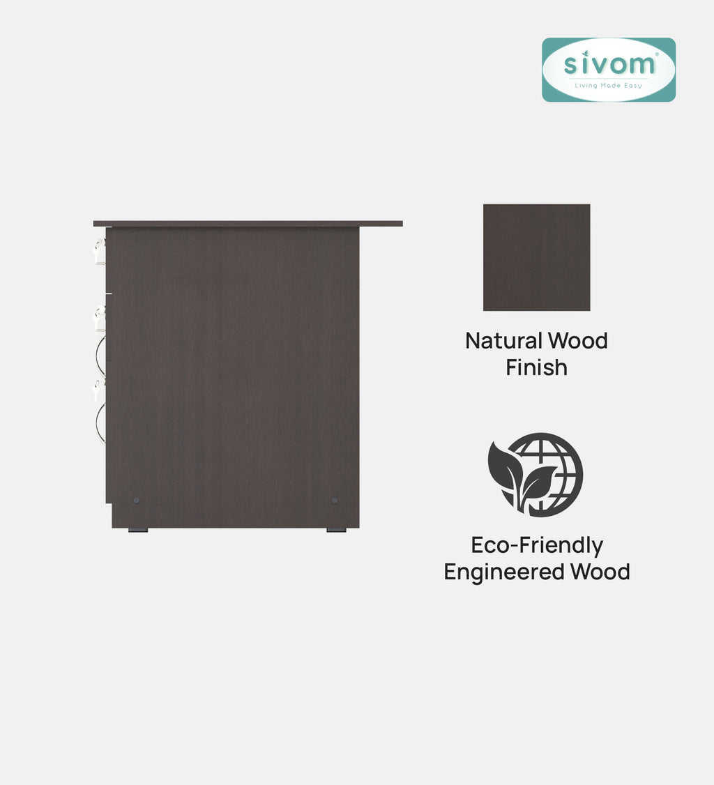 SIVOM Brook Engineered Wood Executive Desk | Elegant Design & Premium Finish