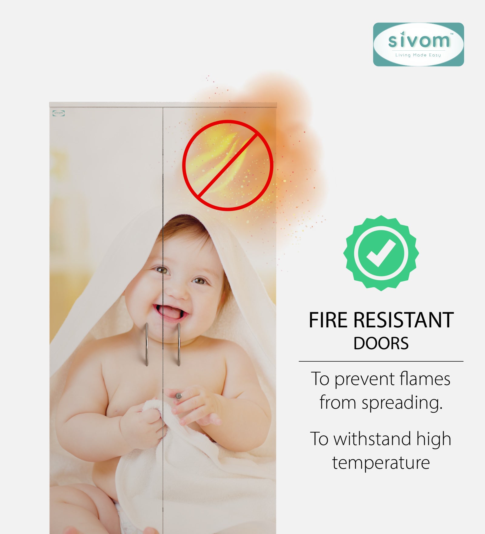 Sivom SIVOM Bubbly Digital Printed Multipurpose 2 Door Wardrobe / Spacious Shelves with Hanging Rail Engineered Wood 2 Door Wardrobe for Modern Homes | Elegant Design & Premium Finish