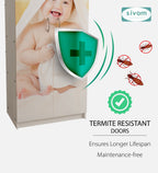 Sivom SIVOM Bubbly Digital Printed Multipurpose 2 Door Wardrobe / Spacious Shelves with Hanging Rail Engineered Wood 2 Door Wardrobe for Modern Homes | Elegant Design & Premium Finish