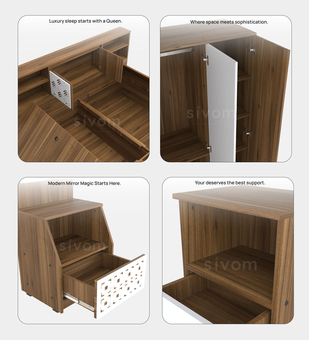 Sivom furniture Bucky Queen Bedroom Combo