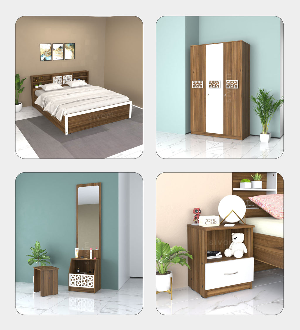 Sivom furniture Bucky King Bedroom Combo